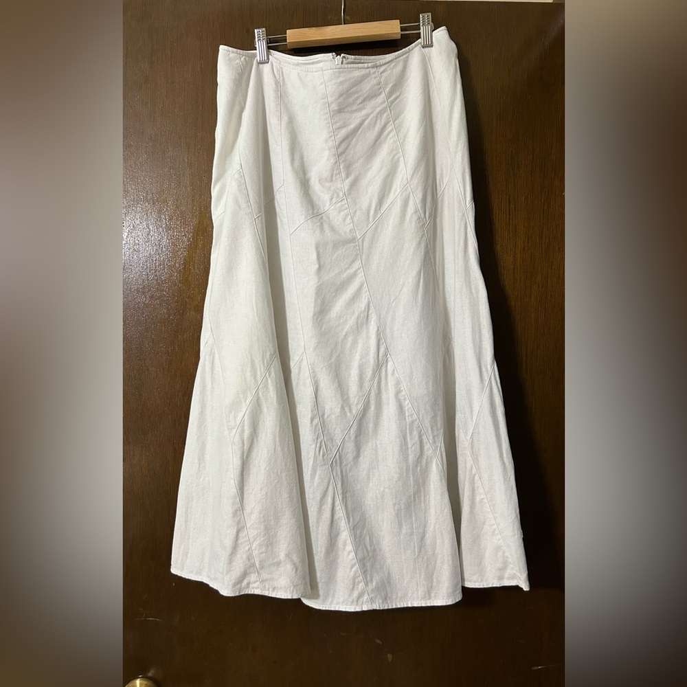 Christopher & Banks white long, wedding, party, casual woman’s skirt - size 10